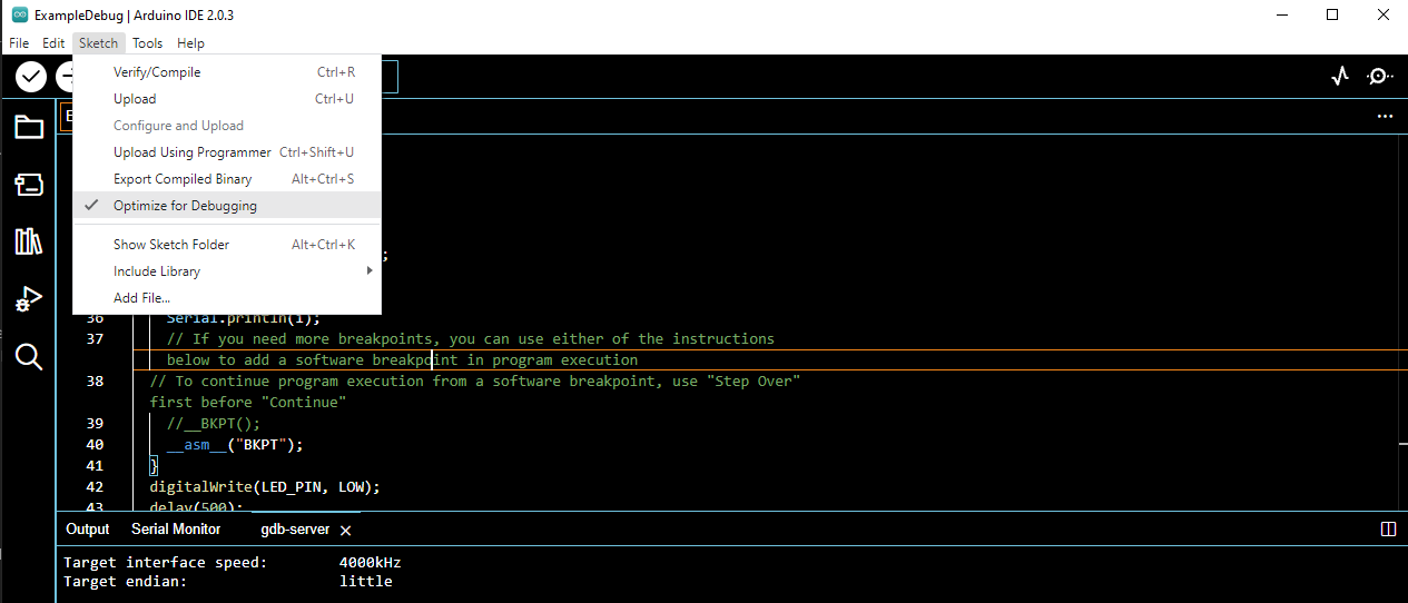 Ameba Arduino: Debugging – Using the Debug Interface – Realtek IoT/Wi ...